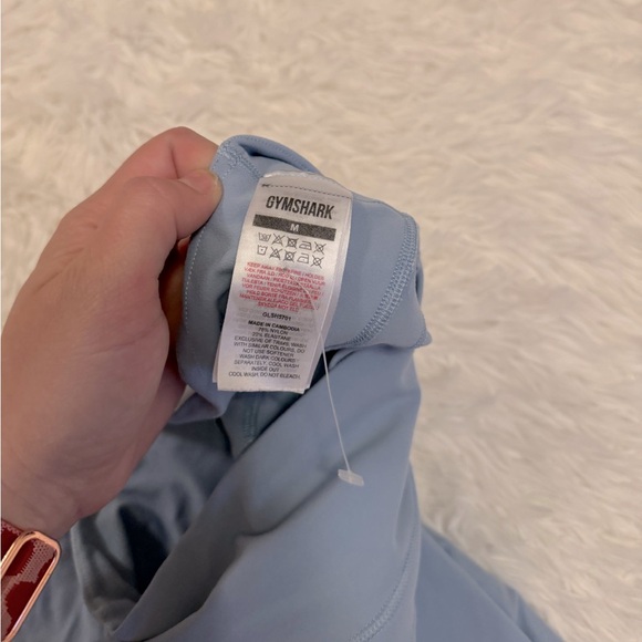 Gymshark Light Blue Bike Shorts - Picture 5 of 7